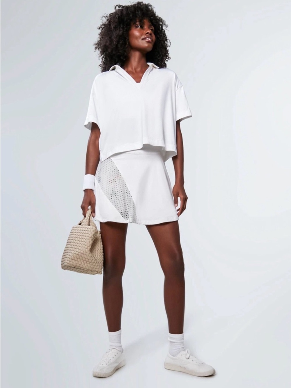 NWT Tuckernuck TNUCK Sport White And Fresh Buds Tennis Skirt
